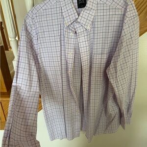 Jos. A. Bank Tailored Fit - Traveler Pink and Blue Grid Shirt